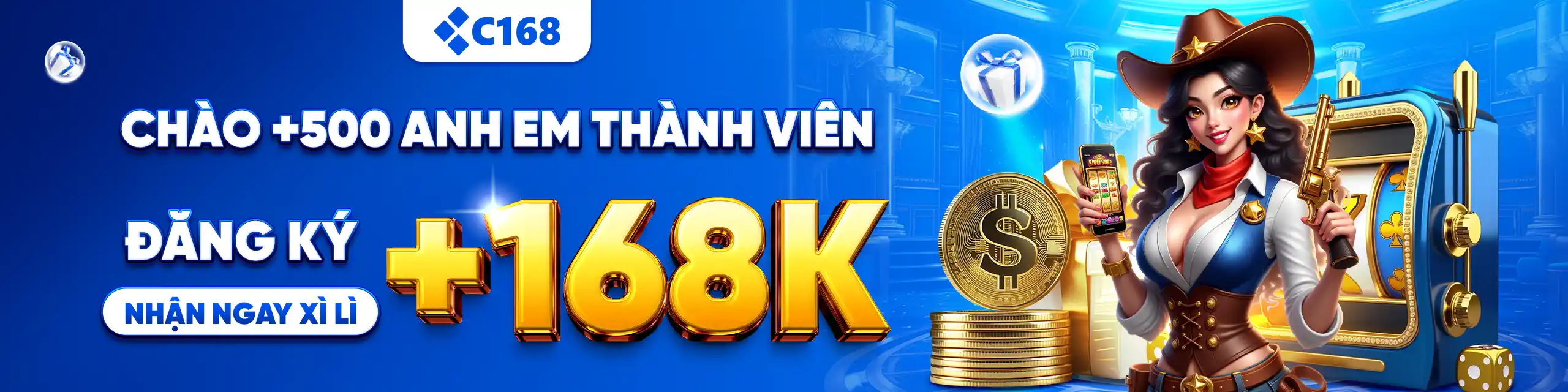 c168 khuyến mãi thành viên nạp đầu +168k